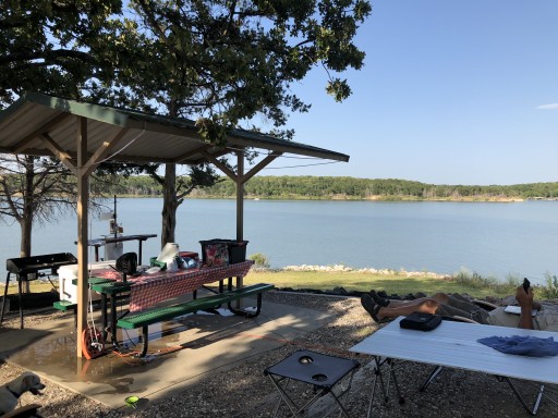 Denison Damsite Campground near Lake Texoma in Texas